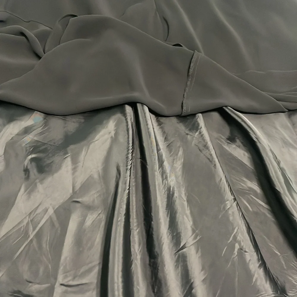 Dress Barn dress size 20W sleeveless black w/beaded top lining under chiffon - Picture 11 of 14